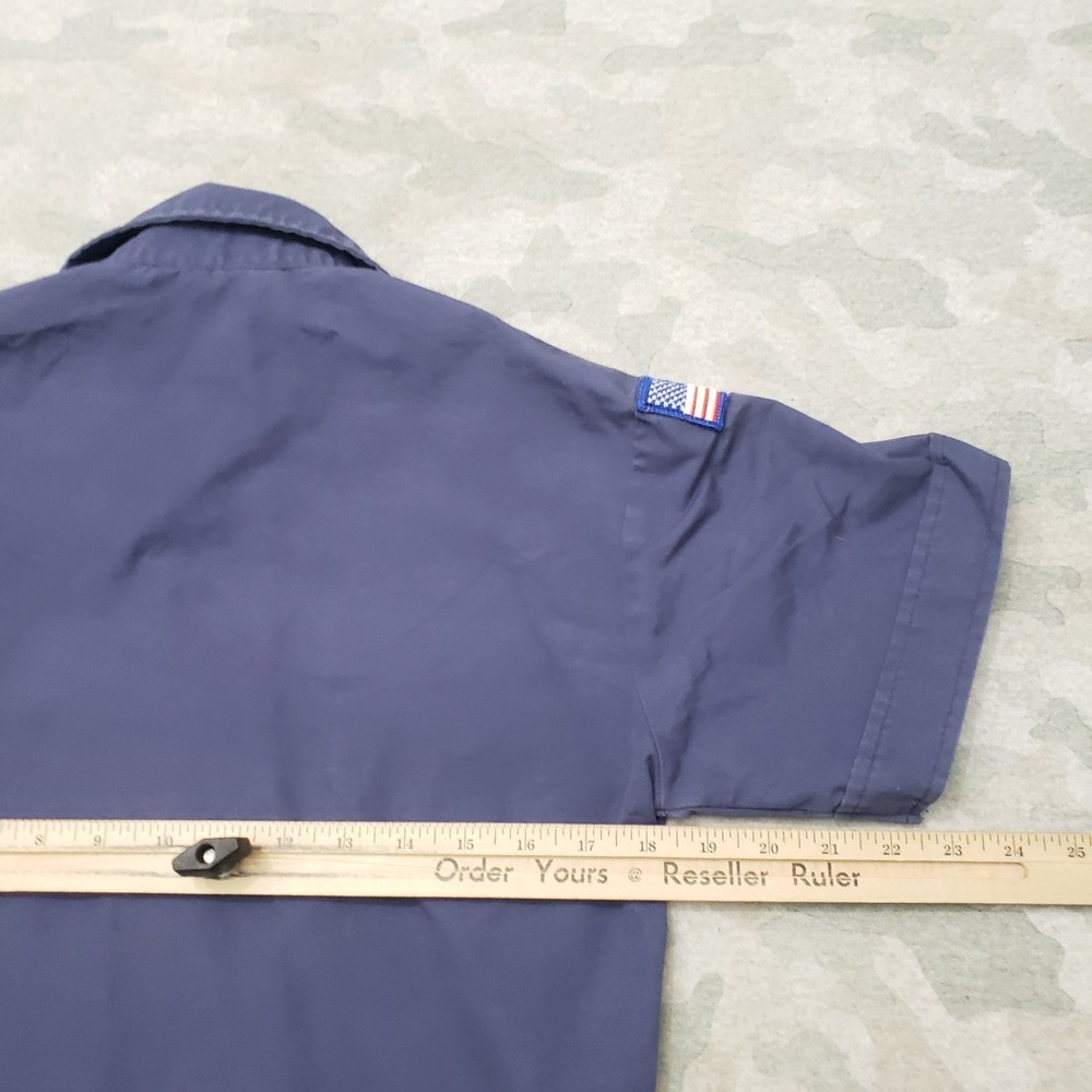 Boy Scouts Of America Shirt Youth Large Blue Short Sleeve Button-Up - Picture 6 of 8